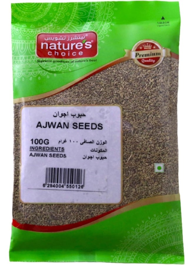 Nature's Choice Natures Choice AJWAN SEEDS 100G, Green & Red - Image 1