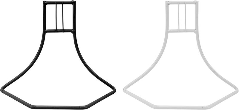 Pet Hamster Wheel Racks 2pcs Iron Running Wheel Brackets Supports for Hamsters Gerbils in White and Black - Image 1