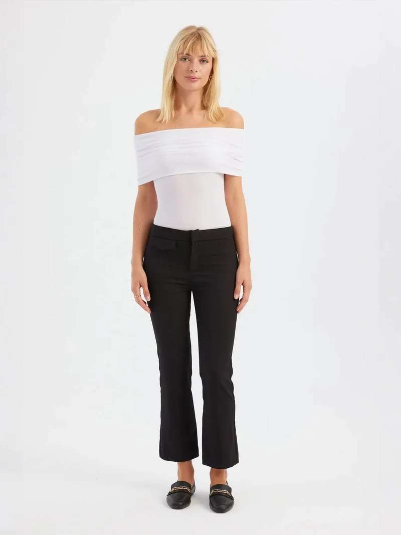 HICCUP Solid Off Shoulder Top
