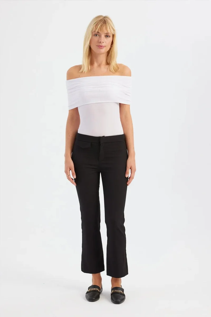 Hiccup White Solid Off Shoulder Top for Women | Best Price UAE