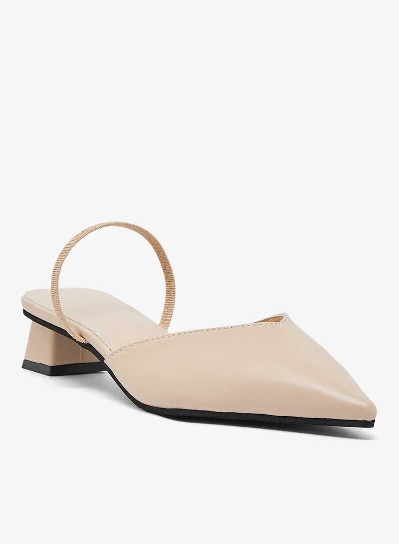 جينجر حذاء بكعب عريض بحزام خلفي