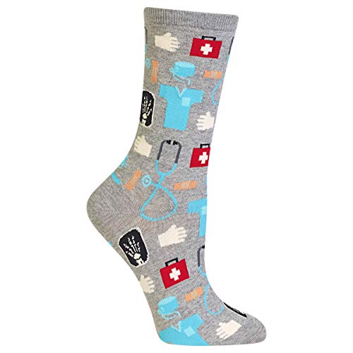 Hot Sox womens Novelty Occupation Crew Casual Sock, Medical (Gents Heather), 9 11 US - Image 1