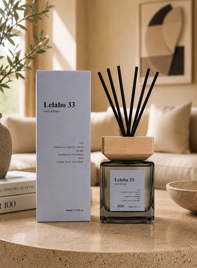 Spectra Home Reed Diffuser LELABO 33, 500 ML | 1 Pack | Reed Diffuser Set, Oil Diffuser & Reed Diffuser Sticks, Home Decor & Office Decor, Fragrance and Gifts - Image 1