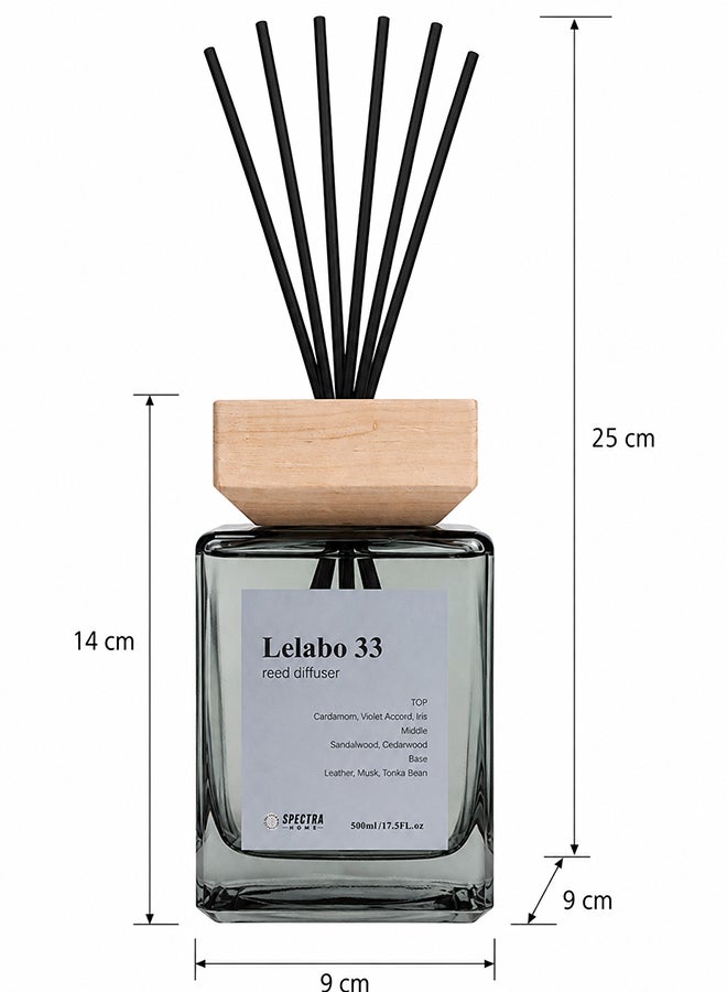 Spectra Home Reed Diffuser LELABO 33, 500 ML | 1 Pack | Reed Diffuser Set, Oil Diffuser & Reed Diffuser Sticks, Home Decor & Office Decor, Fragrance and Gifts - Image 3