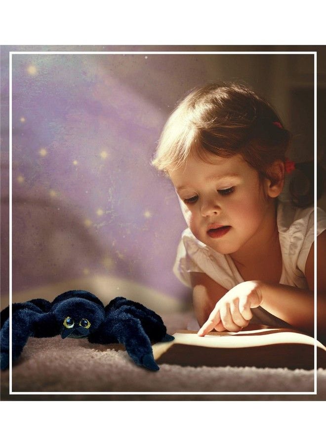 Puzzled - Dollibu Black Spider Super Soft Stuffed Animal Cute Realistic Stuffed Animals For Girls. Boys And Adults Animal Gifts Kids Spider Nursery Décor Cuddly Spider Plush Toys 8 Inches - Image 1