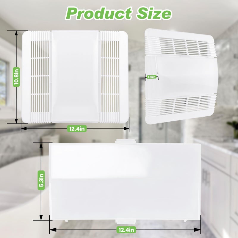 Osyyhe 85315000 Nutone Ventilation Fan Grille Lens | nutone bathroom fan cover Compatible with Broan-Nutone 663, 663N, 663FL, 663L, 663LN, 669L, 669LN, 669FN, 763RL, 763RLN, 769RL,769RLN,769RF,769RFT,770F - Image 2