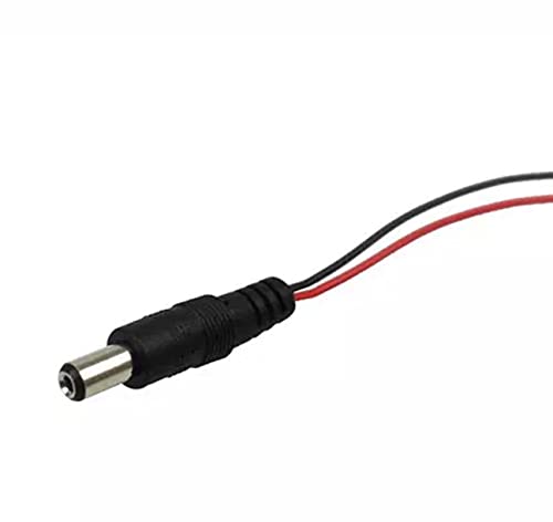 Erh India ERH India Pack of 5 9V Battery Adapter Snap Connector Clip Lead Wires DC 55 21 mm Jack Clip Power Cable for DIY 9V Battery Clip Socket with DC Plug  - Image 4