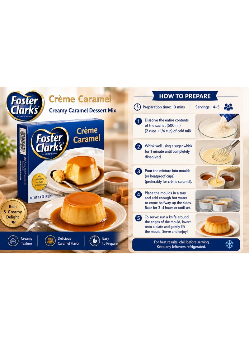 Foster Clark's Crème Caramel Dessert – Classic Soft Caramel Pudding Mix | Smooth & Creamy Sweet Treat for All Occasions | FLORKS CLARKS - Image 4