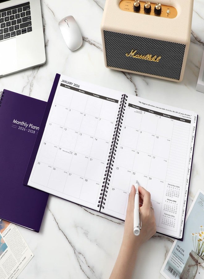 Artfan 2025-2028 Monthly Planner/Monthly Calendar - 3 Year Monthly Planner 2025-2028, Jul 2025 - Jun 2028, 9" x 11", 36 Monthly Planner with Tabs - Purple - Image 2