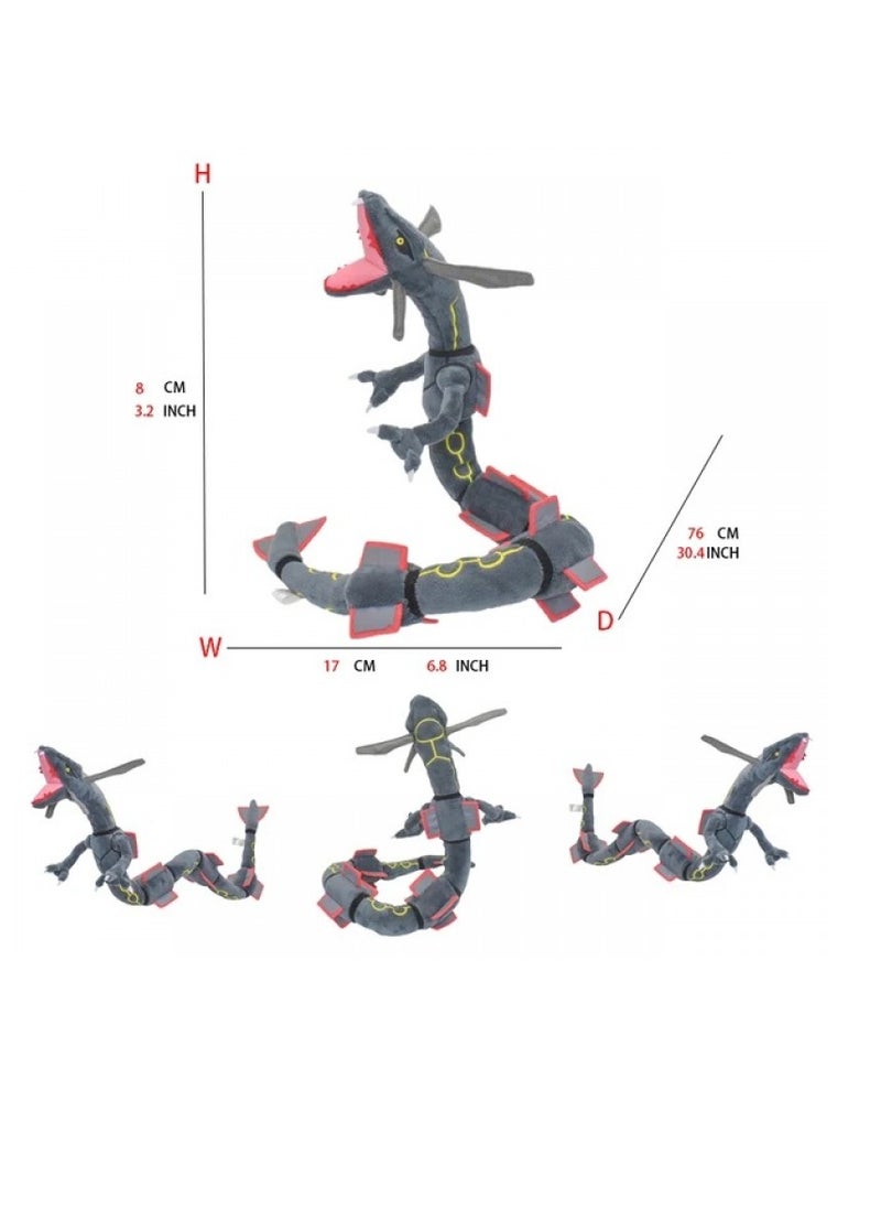Y&D - 1-Piece Pocket Monsters Figure Rayquaza Plush Toys 76cm - Image 1