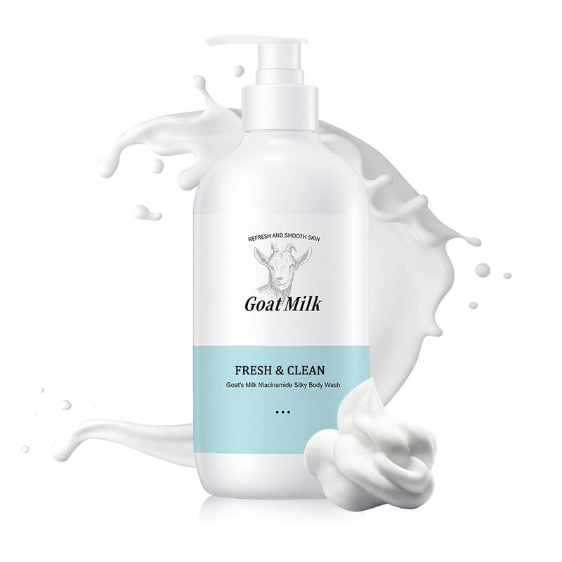 DuoZeng Goat Milk Body WashGentle Silk Soft Foaming Milk BathMoisturizing Body Cleanser for All Skin - Image 1