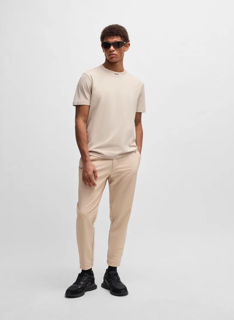 BOSS Tapered-fit trousers in water-repellent stretch fabric