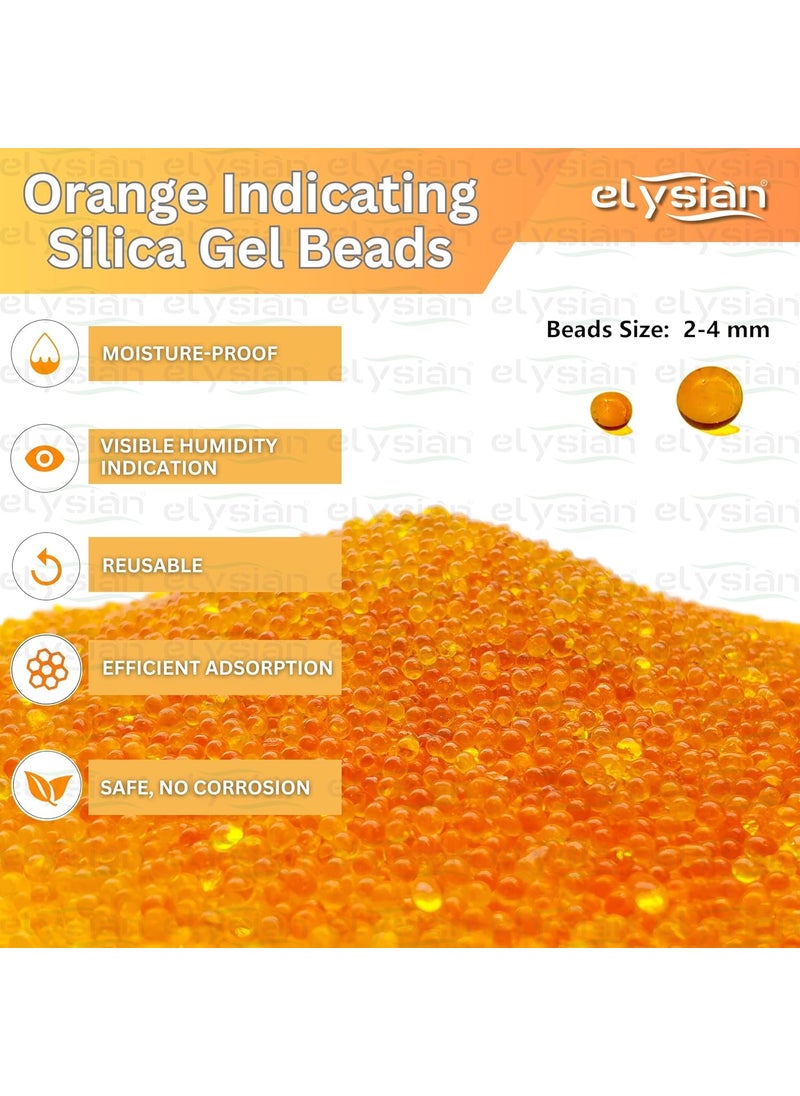 Elysian Elysian Self Indicating Beads Indicating Orange to light Green Silica Gel Beads 1kgSilica Gel Desiccant Beads for Transformer Camera JewelryRechargable Silica Gel  - Image 2