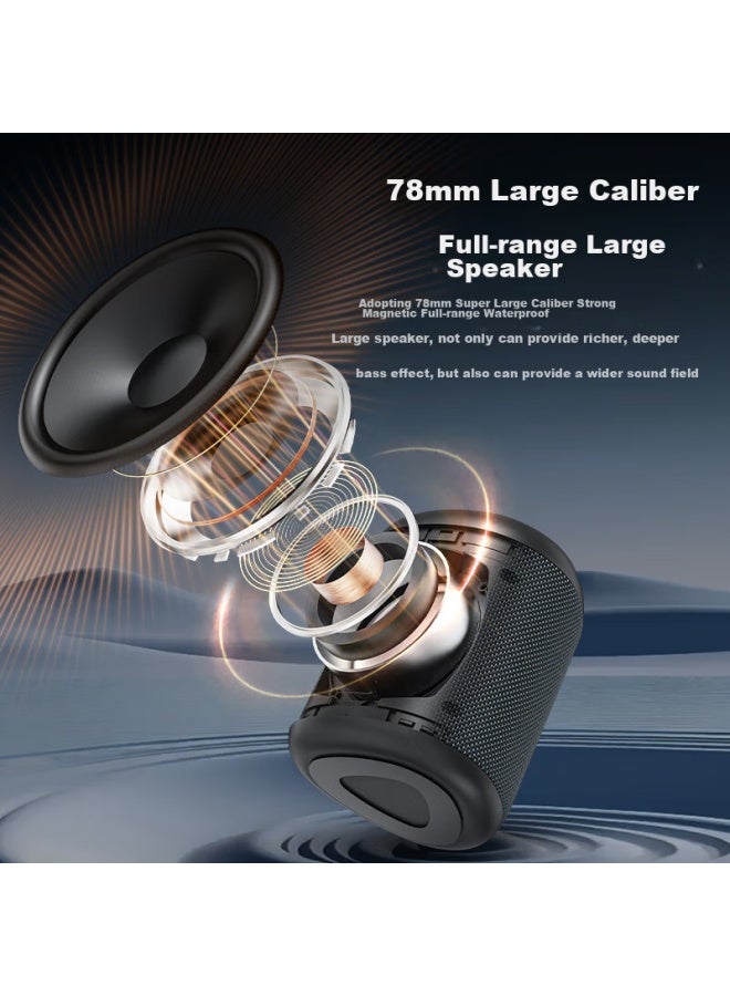 SOAIY S37max Portable Bluetooth Speaker, Outdoor Event Gift, Waterproof And Dustproof Camping Speaker, Xiaodu Smart Valentine's Day Gift Speaker, Blue And Black - Image 1