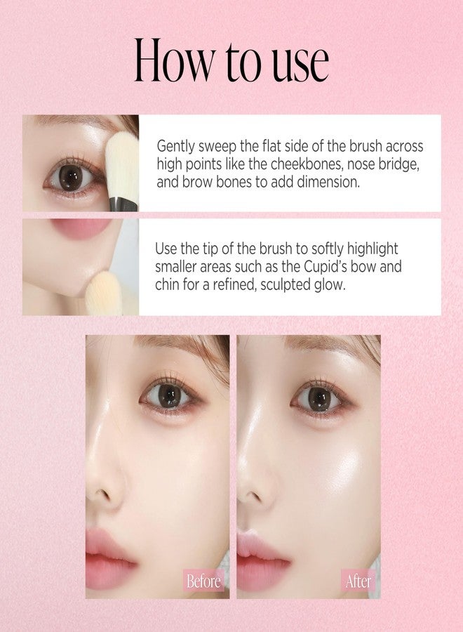Piccasso 116 Highlighter Brush - Soft Goat Hair Makeup Brush for Face, Ideal for Highlighting Cheekbones, Nose, and Jawline, Fluffy Blush Brush for Natural Glow, Professional Korean Beauty - Image 4