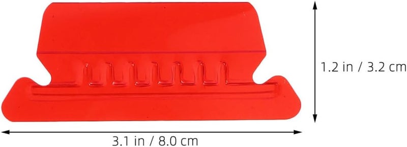 Alipis 60pcs Colorful Plastic Hanging File Folder Tabs for Filing Cabinet Organization, Small and Red Orange Yellow Green Blue Labels for Office and School Supplies - Image 2
