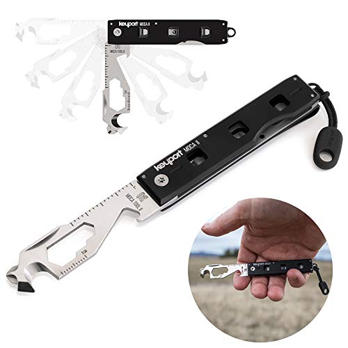 Keyport أداة متعددة الاستخدامات مدمجة 11 في 1 مع مشبك جيب وبارا بول - فتاحة زجاجات، فتاحة صناديق، قاطع حبال، مفكات صغيرة والمزيد - صديقة للسفر، أداة متعددة الاستخدامات قابلة للتعديل - مجموعة كي بورت موكا 2 - Image 1