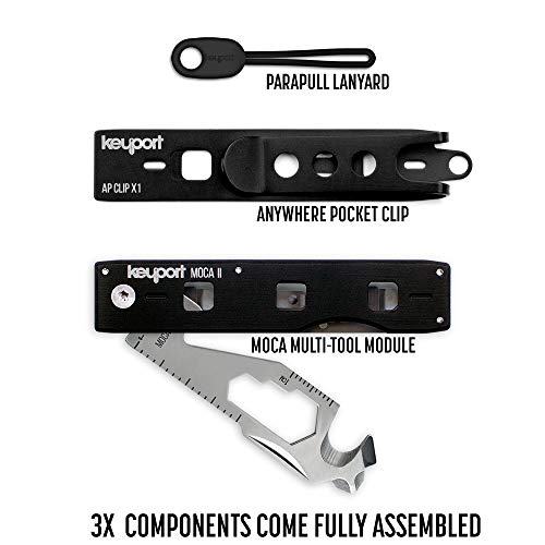 Keyport أداة متعددة الاستخدامات مدمجة 11 في 1 مع مشبك جيب وبارا بول - فتاحة زجاجات، فتاحة صناديق، قاطع حبال، مفكات صغيرة والمزيد - صديقة للسفر، أداة متعددة الاستخدامات قابلة للتعديل - مجموعة كي بورت موكا 2 - Image 5
