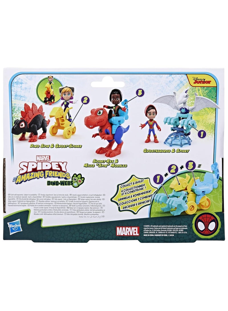 سبايدي اند هيز اميزينج فريندز مجموعة تماثيل غاستوسورس بحجم 4 بوصات | تماثيل ديناصور وبطل خارق | لعبة رائعة للأطفال من عمر 3 سنوات - Image 5