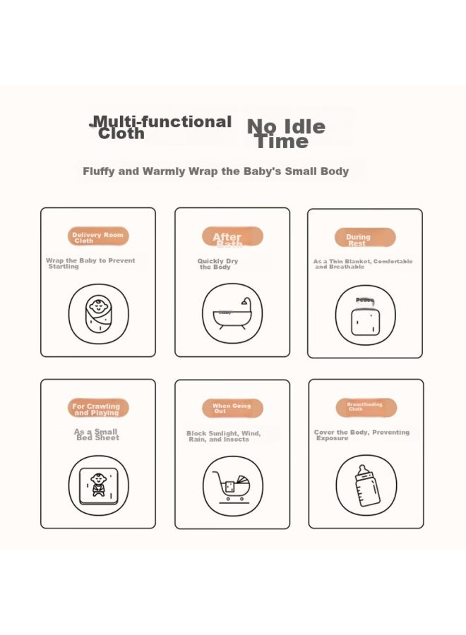 Bledilait Newborn Baby Swaddle, Maternity Ward Pure Cotton Swaddling Cloth, Baby Wrap Blanket, Autumn Sleeping Bag, 2-pack - Image 4
