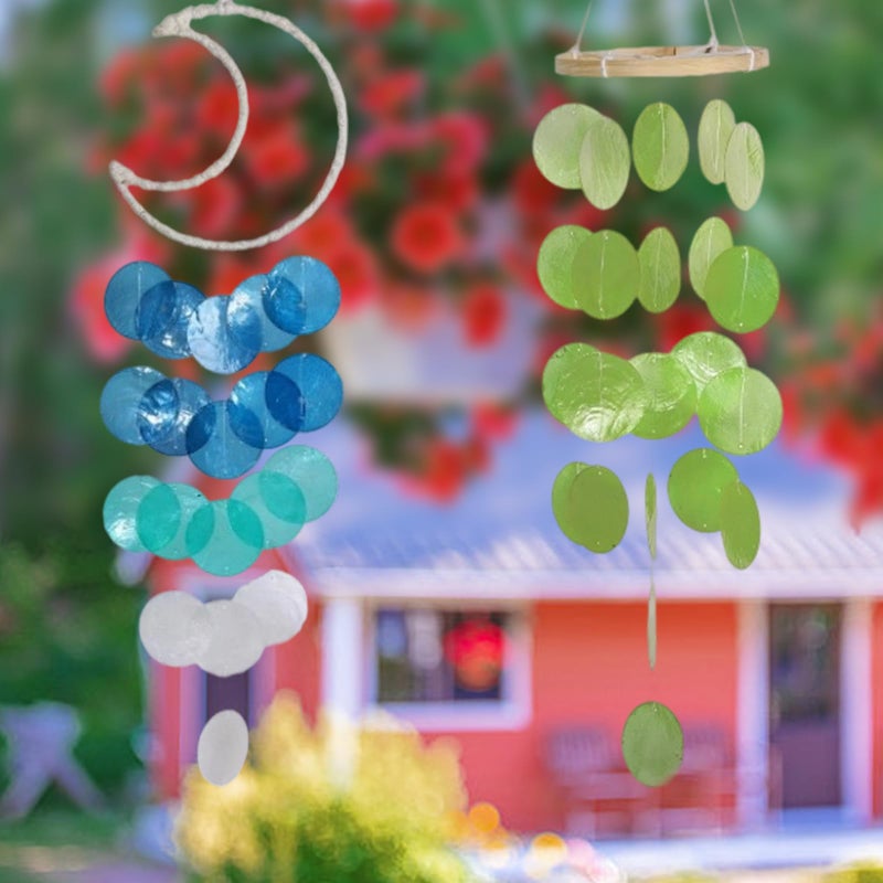 Star Shape Coastal Shell Wind Chime Handmade Natural Seashells Outdoor Balcony Garden Porch Decoration - Image 3