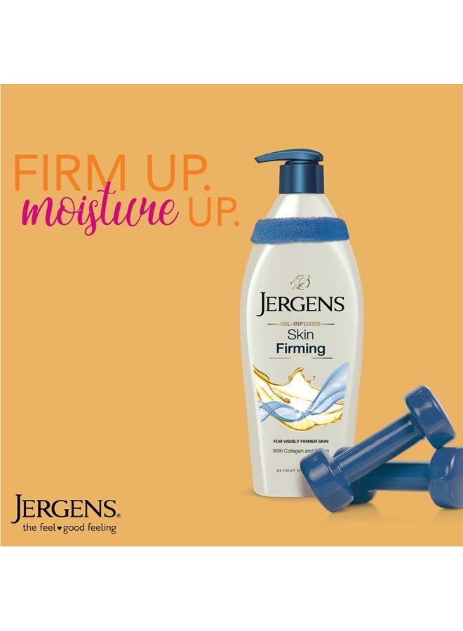 Jergens Skin Firming Body Lotion for Dry to Extra Dry Skin, Skin Tightening Cream with Collagen and Elastin, Instantly Moisturizes Dry Skin, Dermatologist Tested, Hydralucence Blend Formula, 16.8 oz - Image 3