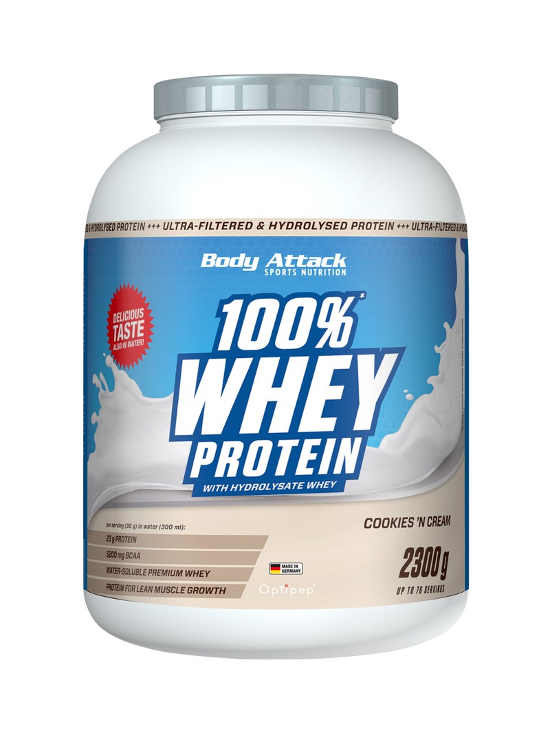 Body Attack 100% Whey Protein 2.3kg Cookies and Cream