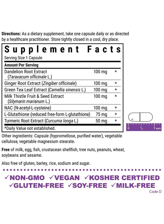 Bluebonnet Nutrition Liver Detox, Liver Health*, Antioxidant Protection*, Soy-Free, Gluten-Free, Kosher Certified, Non-GMO, Dairy-Free, 30 Vegetable Capsules, 30 Servings - Image 3