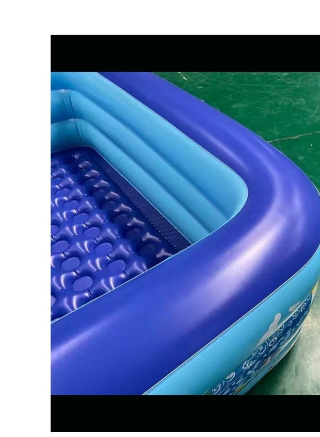 150X105X50CM Swimming Pool For Kids  Inflatable Elastic Base,Inflatable Kiddie Pool Fun Outdoor Water Toys for Girls Boys - Image 5