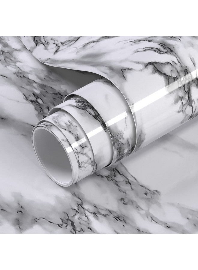 VOLEAAR Marble Contact Paper 23.7 X 78.7 Inches Peel And Stick Wallpaper Vinyl Film Self Adhesive Removable Waterproof Wall Paper For Countertop Cabinet Backsplash Shelf Liner - Image 1