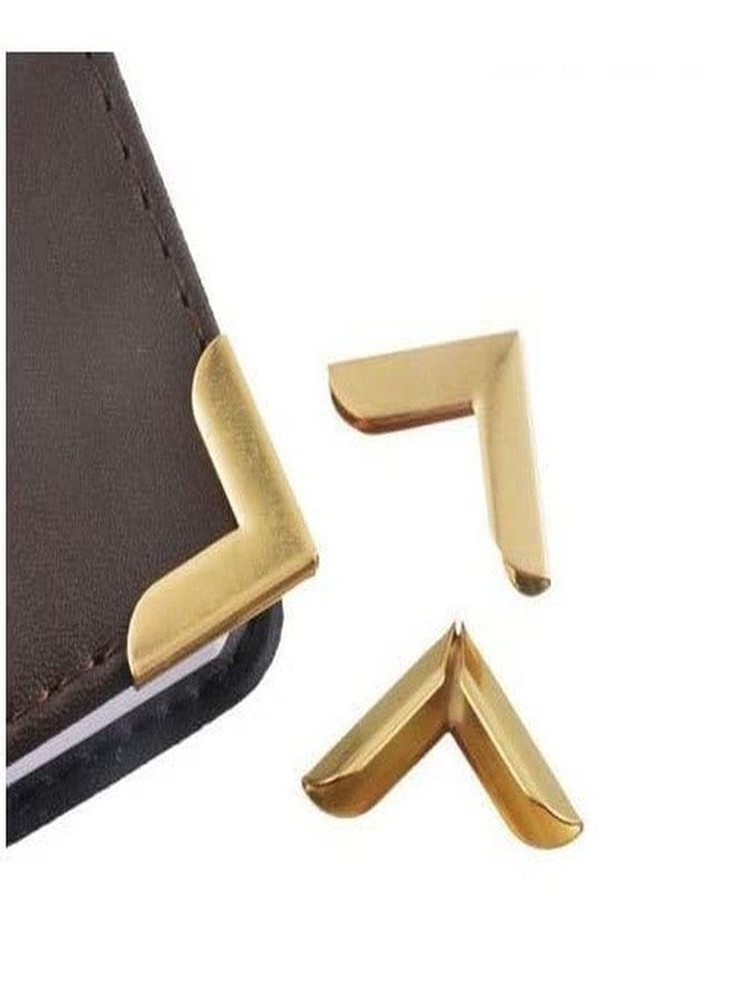 Nimida® Metal Corner Protector Small Size Pack of 50 Nos | 15 mm x 15 mm x 3 mm x 3 mm | Golden Yellow | for Purse, Bags, Albums, Diary - Image 5