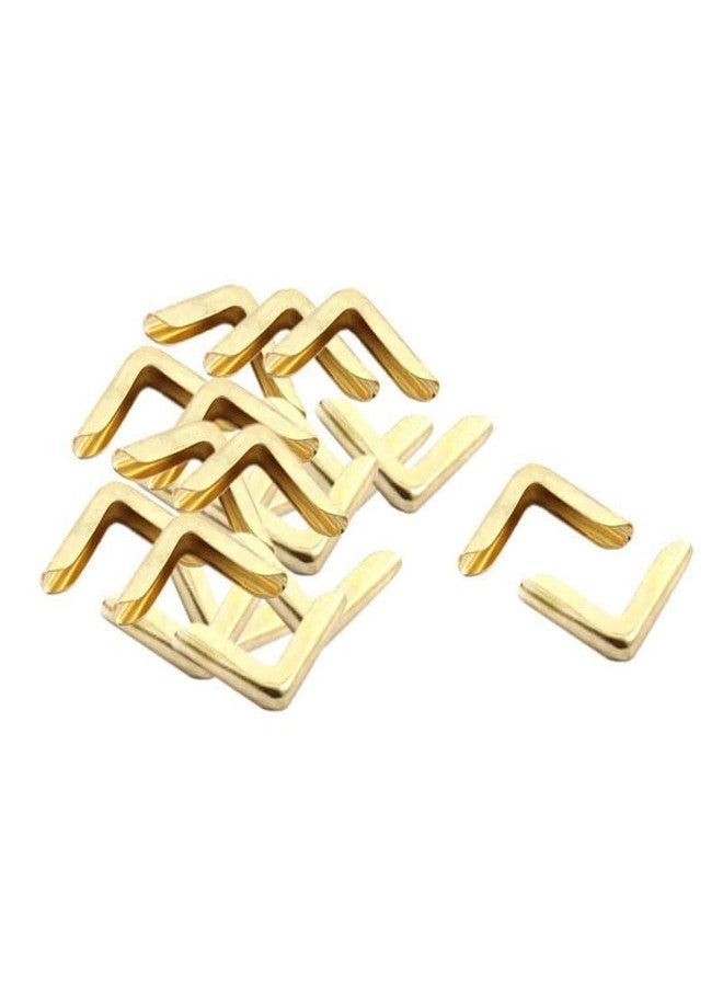 Nimida® Metal Corner Protector Small Size Pack of 50 Nos | 15 mm x 15 mm x 3 mm x 3 mm | Golden Yellow | for Purse, Bags, Albums, Diary - Image 1
