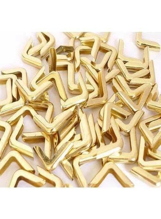 Nimida® Metal Corner Protector Small Size Pack of 50 Nos | 15 mm x 15 mm x 3 mm x 3 mm | Golden Yellow | for Purse, Bags, Albums, Diary - Image 3