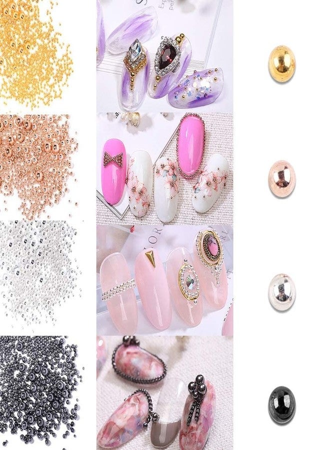 NAILWIND Metal Nail Art Beads, 3D Nail Design Decoration Mini Stainless Steel Balls,Nails Accessories,Rhinestones Mixed, for Nail Art (Silver) - Image 4