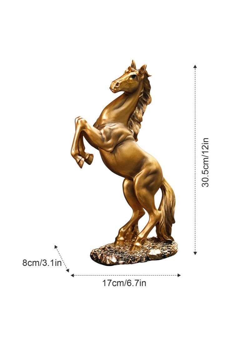 Bukela Home Decor Sculpture Statue Modern Home Decor Accents Horse Figurine Resin Statue Art Gifts For Home Bedroom Livingroom Office - Image 2