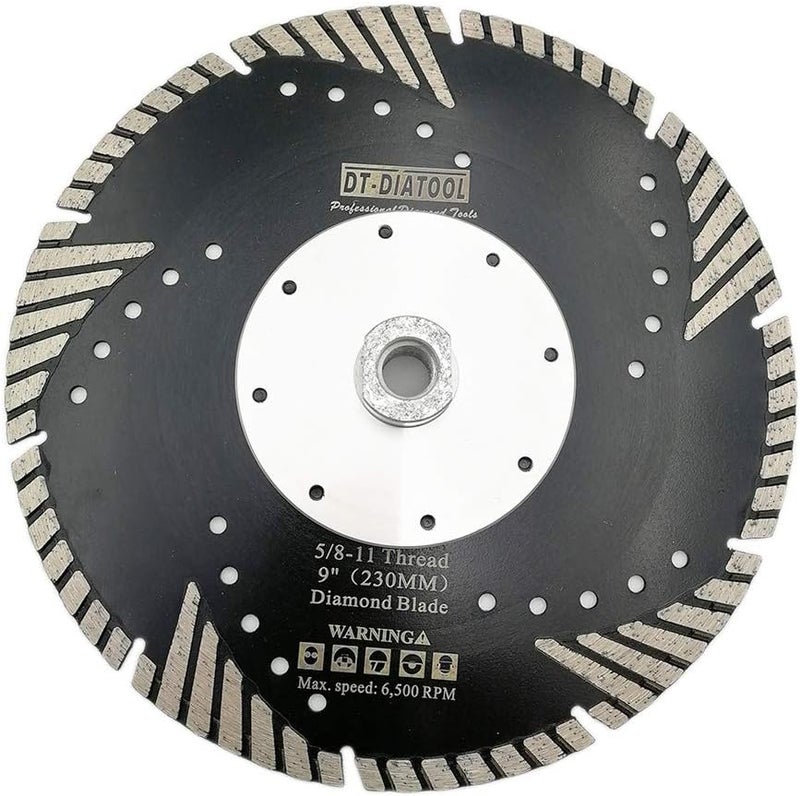 DTDIATOOL 9 Inch Diamond Turbo Blade Cutting Granite Marble Concrete Hard Stones - Image 1
