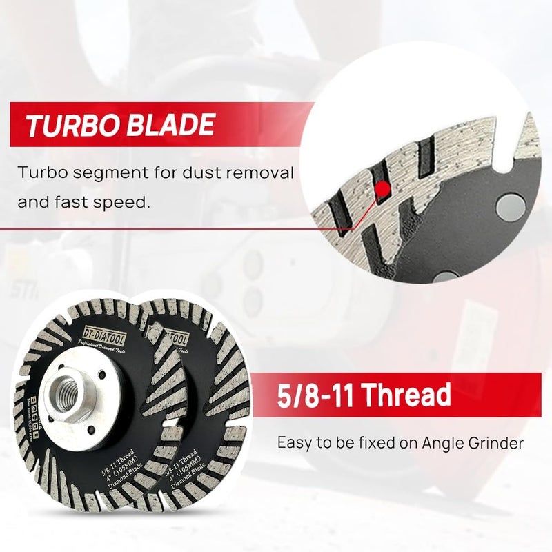 DTDIATOOL 9 Inch Diamond Turbo Blade Cutting Granite Marble Concrete Hard Stones - Image 5