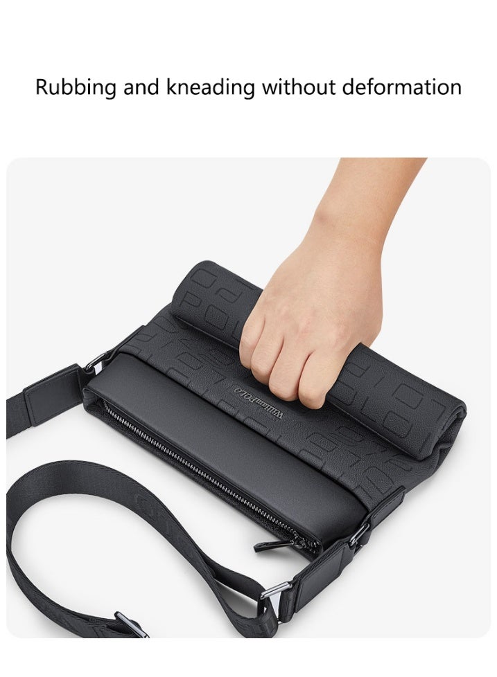 ويليامبولو ويليام بولو crossbody حقيبة حقيبة الرجال الأعمال الجديدة عادية حقيبة الرجال حقيبة الكتف العمودية حقيبة التنقل - Image 4