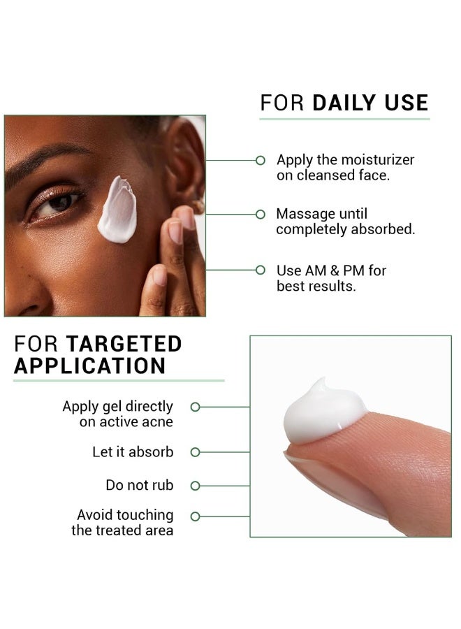 Sereko Oil Clear Face Moisturizer with NMF for Oily & Acne-Prone Skin | Controls Oil, Dehydrated Skin, Soothes Redness & Improves Texture | Lightweight, Non-Greasy Formula | Acne Cream 100ml (Pack of 2) - Image 4