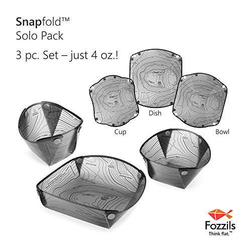 Fozzils Snapfold Solo Pack (Cup, Bowl, Plate) , Gray - Image 2