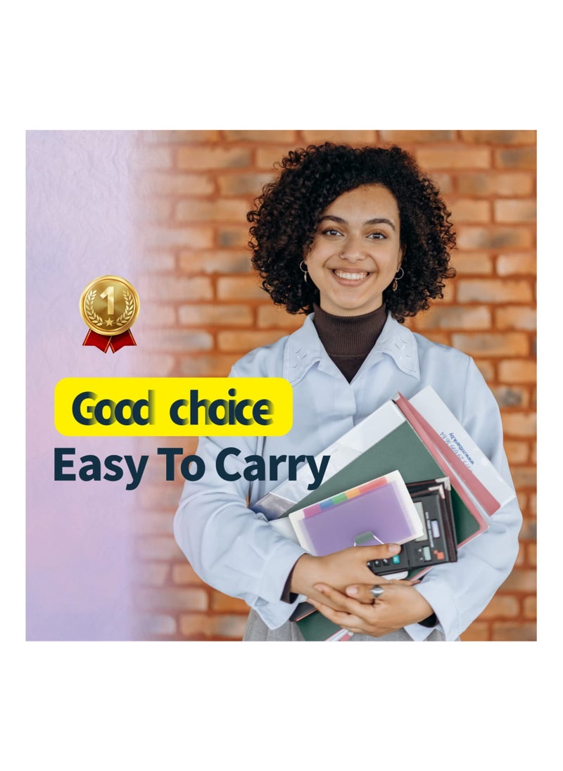 Generic - Small Accordion File Organizer - 2 Pack 13 Pockets A6 Mini Expanding File Folders, Portable Hand-Held Accordion File Folder 100% Waterproof Plastic Receipt Organizer for Cards, Coupon, Receipt, Ticket - Image 1