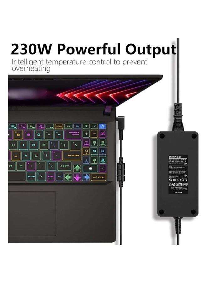 Terabyte 230W 19.5V 11.8A AC Laptop Charger Compatible with MSI GS66 GS65 GS76 GS75 WS65 WS66 WS75 WS76 Laptop Power Adapter Supply A12-230P1A A17-230P1A 5.5MM*2.5MM - Image 2