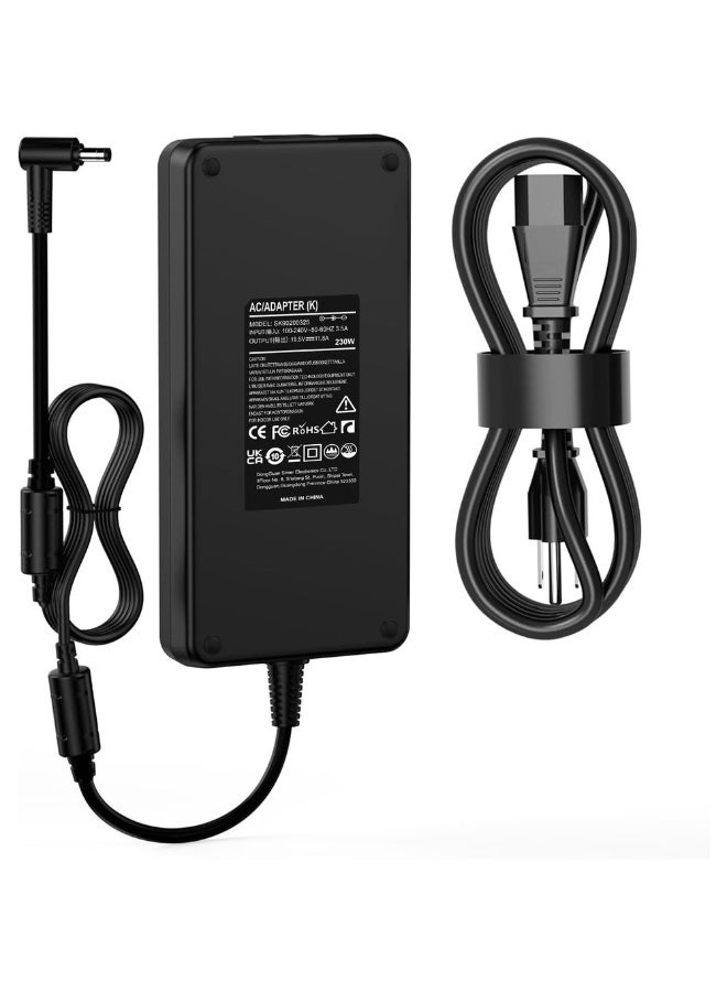 Terabyte 230W 19.5V 11.8A AC Laptop Charger Compatible with MSI GS66 GS65 GS76 GS75 WS65 WS66 WS75 WS76 Laptop Power Adapter Supply A12-230P1A A17-230P1A 5.5MM*2.5MM - Image 1