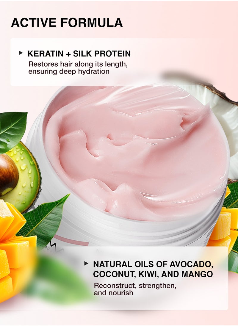 Tashe - Silicone Free Hair Mask for Deep Nutrition and Restoration with Natural Avocado & Coconut Oil 300ml - Image 1
