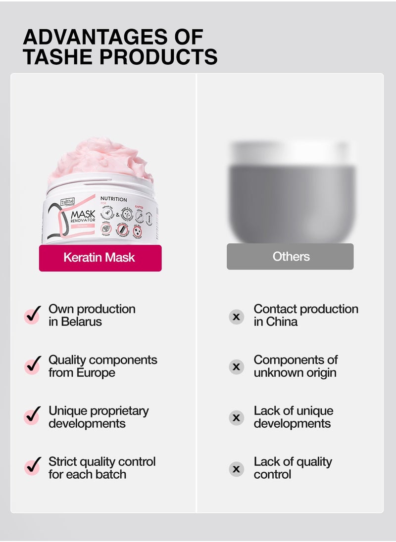 Tashe - Silicone Free Hair Mask for Deep Nutrition and Restoration with Natural Avocado & Coconut Oil 300ml - Image 1