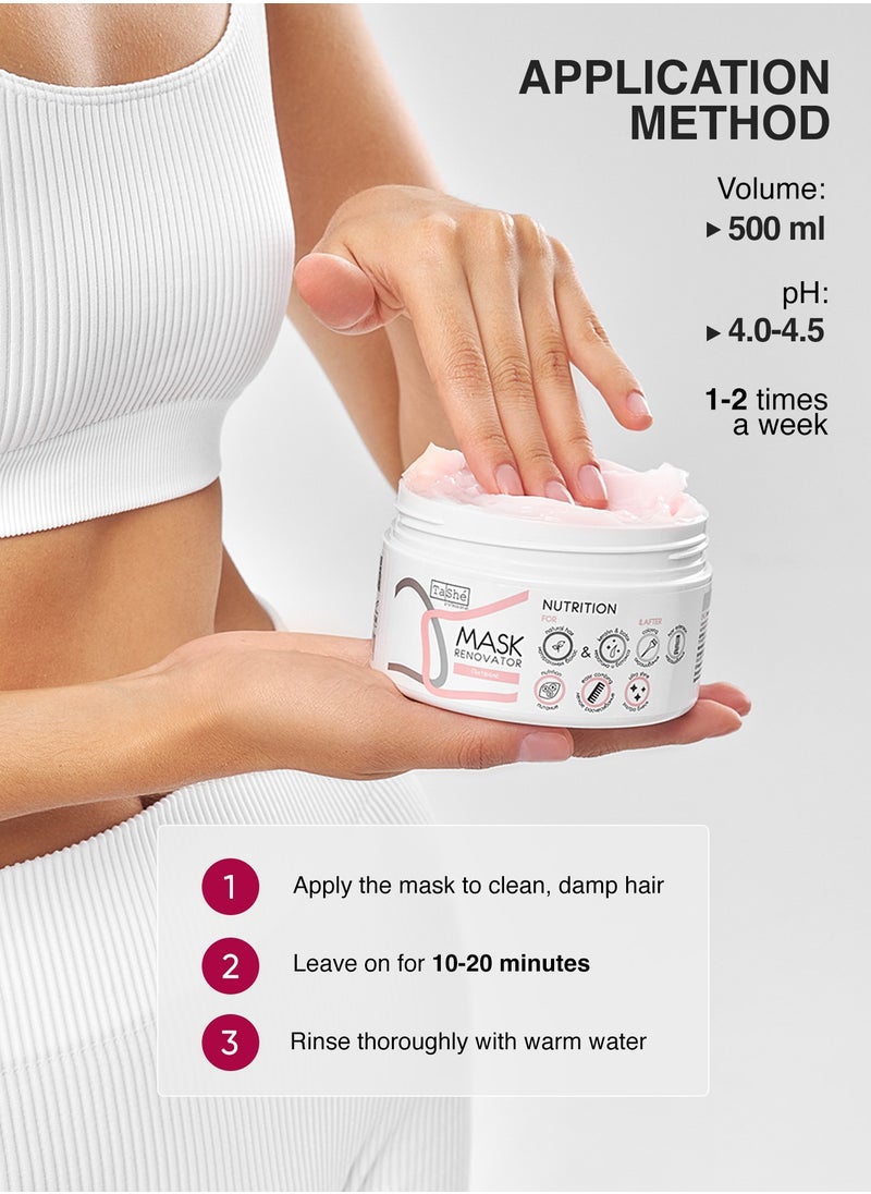 Tashe - Silicone Free Hair Mask for Deep Nutrition and Restoration with Natural Avocado & Coconut Oil 300ml - Image 1