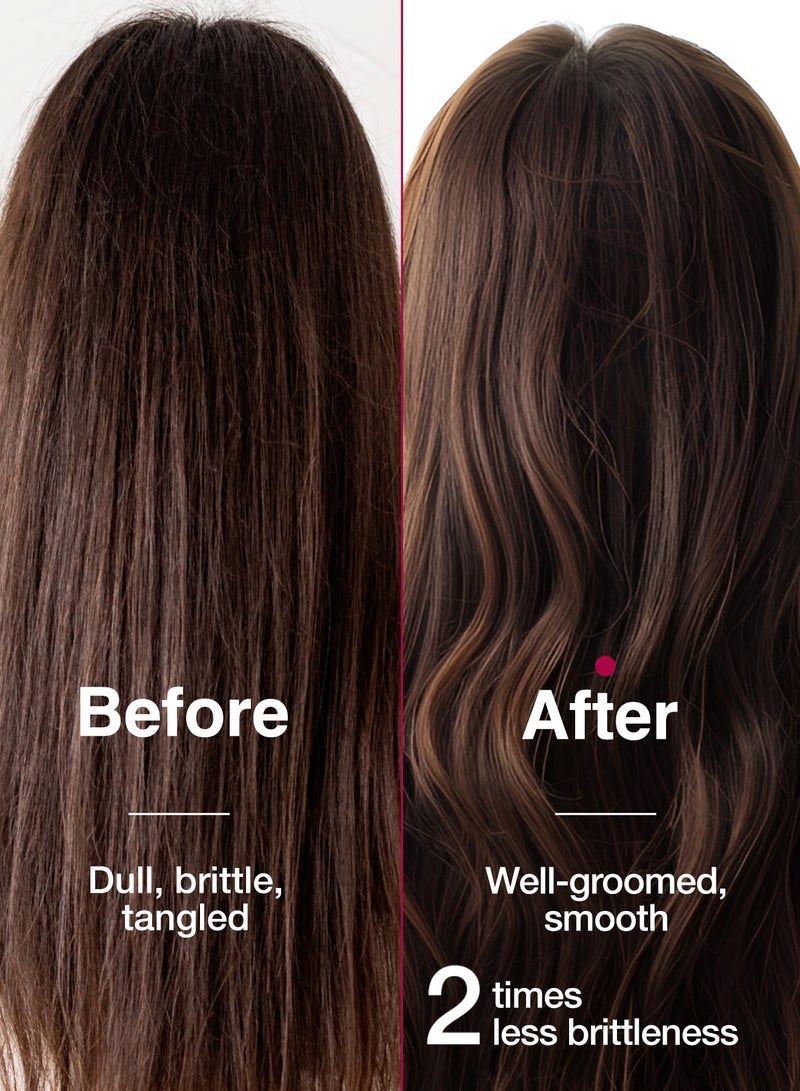 تاش قناع شعر فلاريو مرمم ومغذٍ، 300 مل، خالٍ من السيليكون، يحتوي على زيت الأفوكادو وزيت جوز الهند، مخصص للشعر الجاف والتالف، يغذي ويصلح الشعر بعمق. - Image 3