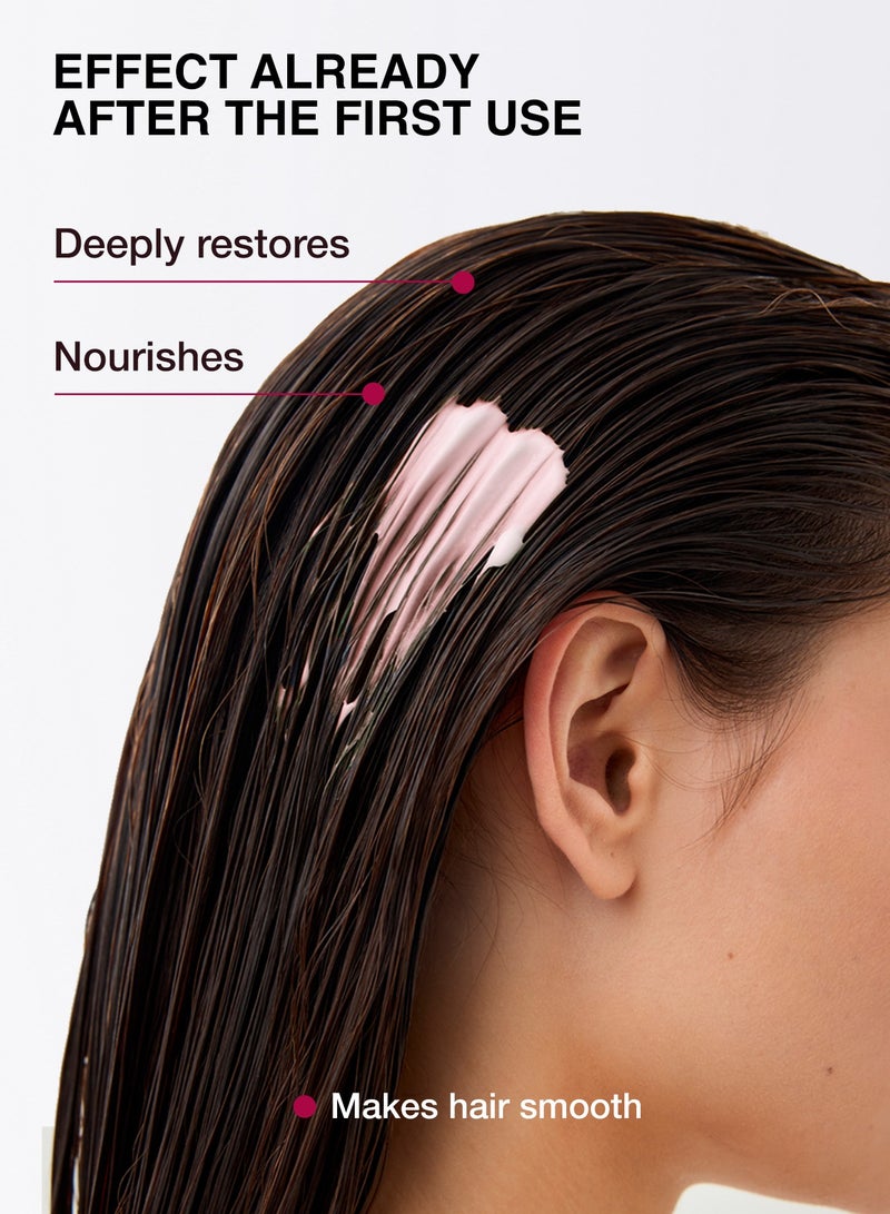 تاش قناع شعر فلاريو مرمم ومغذٍ، 300 مل، خالٍ من السيليكون، يحتوي على زيت الأفوكادو وزيت جوز الهند، مخصص للشعر الجاف والتالف، يغذي ويصلح الشعر بعمق. - Image 5