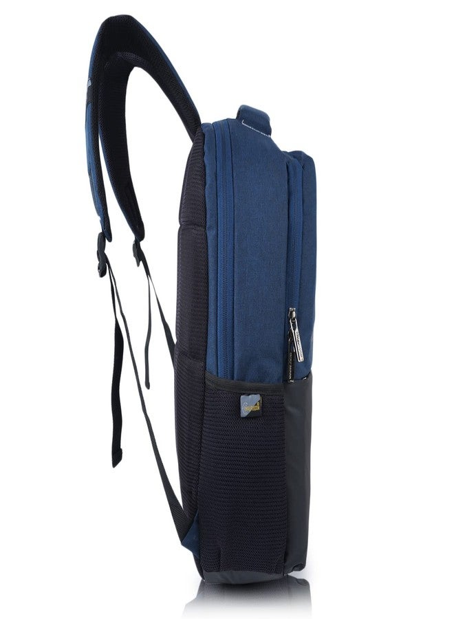 Half Moon Vision Water Resistant 15.6 inch 2 Compartment Laptop Bag for Men/Women | Office Bag with Padded Laptop Compartment (Navy and Black) - Image 4