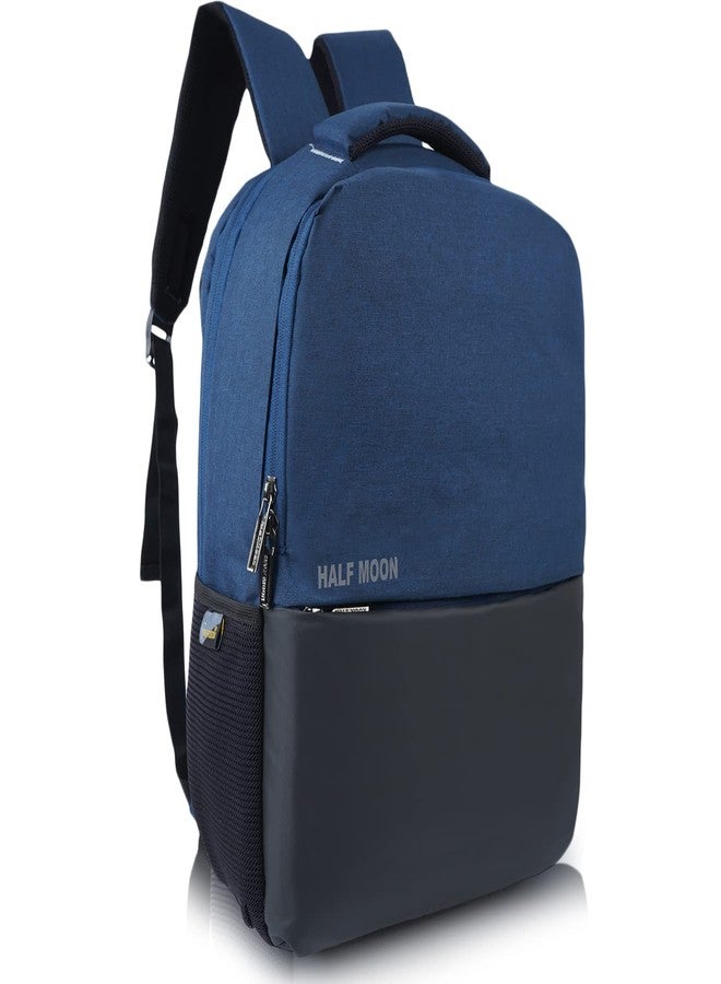 Half Moon Vision Water Resistant 15.6 inch 2 Compartment Laptop Bag for Men/Women | Office Bag with Padded Laptop Compartment (Navy and Black) - Image 1